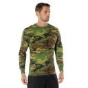 Rothco Long Sleeve Color Camo T-Shirt - Woodland Camo, 5X-Large - Rothco