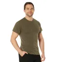 Rothco Solid Color T-Shirt With Cotton - Polyester Blend, Brown, 3X-Large - Rothco