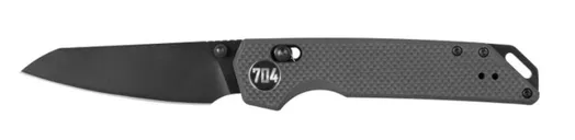 704 Gear Hornet EDC 3.17" Reverse Tanto Blade Folding Pocket Knife w/ Crossbar Lock, Black - 704 Gear