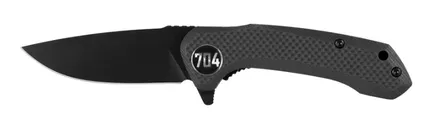 704 Gear Midnight Scout Lite EDC Ultra Compact 2.44" DP Folding Pocket Knife, Black - 704 Gear