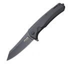 Bear & Son 4 1/2" Black Aluminum Sideliner w/ Reverse Tanto Blade & Glass Breaker - Bear Edge