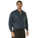 Rothco Diamond Quilted Nylon Flight Jacket - Navy Blue, 3X-Large - Rothco