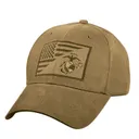 Rothco Usmc Eagle, Globe And Anchor - Us Flag Low Pro Cap, Coyote Brown - Rothco