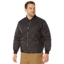 Rothco Diamond Quilted Nylon Flight Jacket - Black, 4X-Large - Rothco
