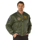 Rothco Ma-1 Flight Jacket With Patches - Sage Green, 4X-Large - Rothco