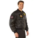 Rothco Ma-1 Flight Jacket With Patches - Black, 4X-Large - Rothco