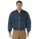 Rothco Enhanced Nylon Ma-1 Flight Jacket - Navy Blue, 3X-Large - Rothco