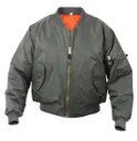 Rothco Kids Ma-1 Flight Jackets - Sage Green, X-Small - Rothco
