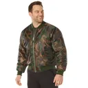 Rothco Ma-1 Flight Jacket - Woodland Camo, Small - Rothco