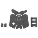 Hogue Wrapter Adhesive Grip without Backstrap Fits Glock Gen 4 G17/G17 MOS, Black - Custom Fit - 17149 - Hogue