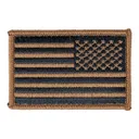 Blackhawk Reversed American Flag Patch, 3" W x 2" H, Coyote Tan - 90DTFV-R - Blackhawk