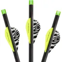 Lumenok Carbon Crossbow Bolts 20 in. Green Flat Nocks 3 pk. - Lumenok