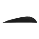 Trueflight Parabolic Feathers Black 3 in. LW 100 pk. - Trueflight