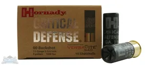 Hornady 12ga 2 3/4" 00 Buckshot Critical Defense Ammunition 10rds - 86240 - Hornady