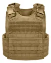 Rothco Molle Plate Carrier Vest - Coyote Brown, X-Small - Small - Rothco