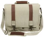 Rothco Vintage Canvas Pathfinder Laptop Bag With Leather Accents - Khaki - Rothco