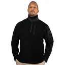 Rothco Quarter Zip Fleece Pullover - Black, 3X-Large - Rothco