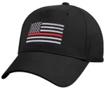 Rothco Thin Red Line Flag Low Profile Cap - Black - Rothco