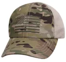 Rothco Tactical Mesh Back Cap With Embroidered Us Flag - Multicam - Rothco