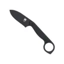 CobraTec Knives Wolfteeth EDC Fixed Knife Drop Point Black - Sharp Drop Point Blade, Designed for Everyday Carry and Outdoor Activities - CTWLTBLK - CobraTec Knives