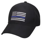 Rothco Thin Blue Line Flag Low Profile Cap - Black - Rothco