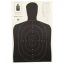 Action Target B-27E Economy Silhouette Target, 23"x35", 100 Count - B27EBLACK100 - Action Target