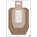 Action Target IPSC Paper Target w/Visible Scoring Zones, White/Brown - Action Target