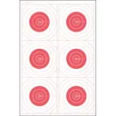 Action Target 6 Bullseye Military Training Target, Red/White - Action Target