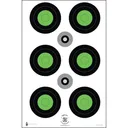 Action Target Trident Concepts Bullseye Target, Black/Fluorescent Green - Action Target