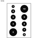 Action Target Military Varied Circle Command Training Target, Black - Action Target