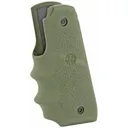 Hogue Rubber Grip with Finger Grooves, Fits Ruger 22/45 MKIV, OD Green - Hogue