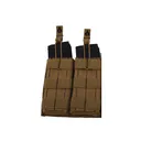 Advance Warrior Solutions Open Top Double Magazine Pouch, Tan - Advance Warrior Solutions