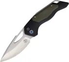 Begg Knives Steelcraft Galaxy Folding Harpoon Drop Point Knife, Black/Green - BG057 - Begg Knives