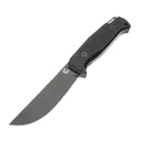 Glow Rhino Bohr Fixed Blade Knife - Black Handle Green Tritium - Glow Rhino