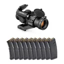Vortex Strikefire II 4MOA Red/Green Dot & 10 Magpul Gen2 PMAG 30rd 5.56x45 Magazines - Vortex Optics
