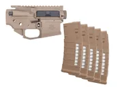 Sabre-IC FDE Ambi Receiver Set and Five Magpul PMAG 25 ICAR MCT Magazine - Sabre