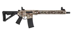 PSA Custom 16" Mid-Length Pencil 5.56 NATO 1/7 Nitride 15" LtWt Rifle W/ PSA Custom 3.5lb Flatbow FCG, Chocolate Chip - Psa Custom