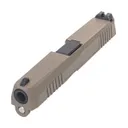 PSA Dagger Complete Slide Assembly with Non-Threaded Barrel, Extreme Carry Cut, FDE - Palmetto State Armory
