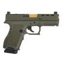 PSA Dagger Compact 9mm Pistol With SWRV2 RMR Slide & TiN Non-Threaded Barrel, Sniper Green (Rear Sight Rear) - Palmetto State Armory