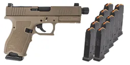 PSA Dagger Compact 9mm RMR Pistol W/Threaded Barrel, 10 - 15rd Magazines, Flat Dark Earth - Palmetto State Armory