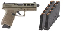 PSA Dagger Compact 9mm Pistol With SW1 ECC RMR Slide & Threaded Barrel w/10-15rd Mag and Bag, Sniper Green(Rear Sight Rear) - Palmetto State Armory