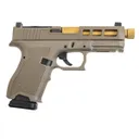 BLEM PSA Dagger Compact 9mm Pistol With SW1 RMR Slide & Gold Threaded Barrel, FDE - Palmetto State Armory