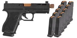 PSA Dagger Compact 9mm Pistol With SW2 Extreme Carry Cut RMR Slide & Copper Threaded Barrel, w10-15rd mags, Black - Palmetto State Armory