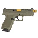 PSA Dagger Compact 9mm Pistol With SW4 ECC RMR Slide & Gold TiN Threaded Barrel, Sniper Green - Palmetto State Armory
