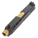 PSA Dagger Complete SW2 RMR Slide Assembly W/ Gold Barrel, Black - Palmetto State Armory