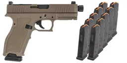 PSA Dagger Full Size - S 9mm ECC RMR Threaded Barrel Pistol With 10 17rd Magazines, Flat Dark Earth - Palmetto State Armory