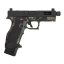 PSA Sabre Dagger Full Size - S 9mm Pistol, Threaded Barrel, W/Mag extensions, M81 Woodland Camo - Palmetto State Armory