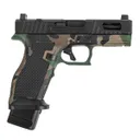PSA Sabre Dagger Full Size - S 9mm Pistol, Spiral Fluted Barrel, W/Mag Extensions, M81 Woodland Camo - Palmetto State Armory