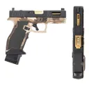 PSA Sabre Dagger Full Size - S 9mm Pistol, TiN Ported Barrel, W/Mag Extensions, M81 Desert Camo - Palmetto State Armory