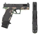 PSA Sabre Dagger Full Size - S 9mm Pistol, Ported Barrel, W/Mag Extensions, M81 Woodland Camo - Palmetto State Armory